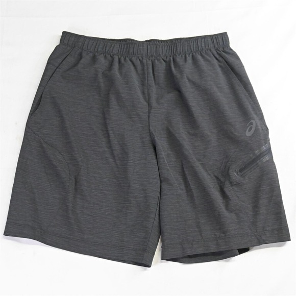 Ascis M x 9" Dark Gray Heather Zip Pocket Cargo‎ Athletic Shorts - Picture 1 of 5